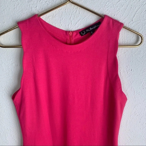 For Love & Lemons Rosarito Scalloped Edge Dress Pink Sz Large - Picture 3 of 8